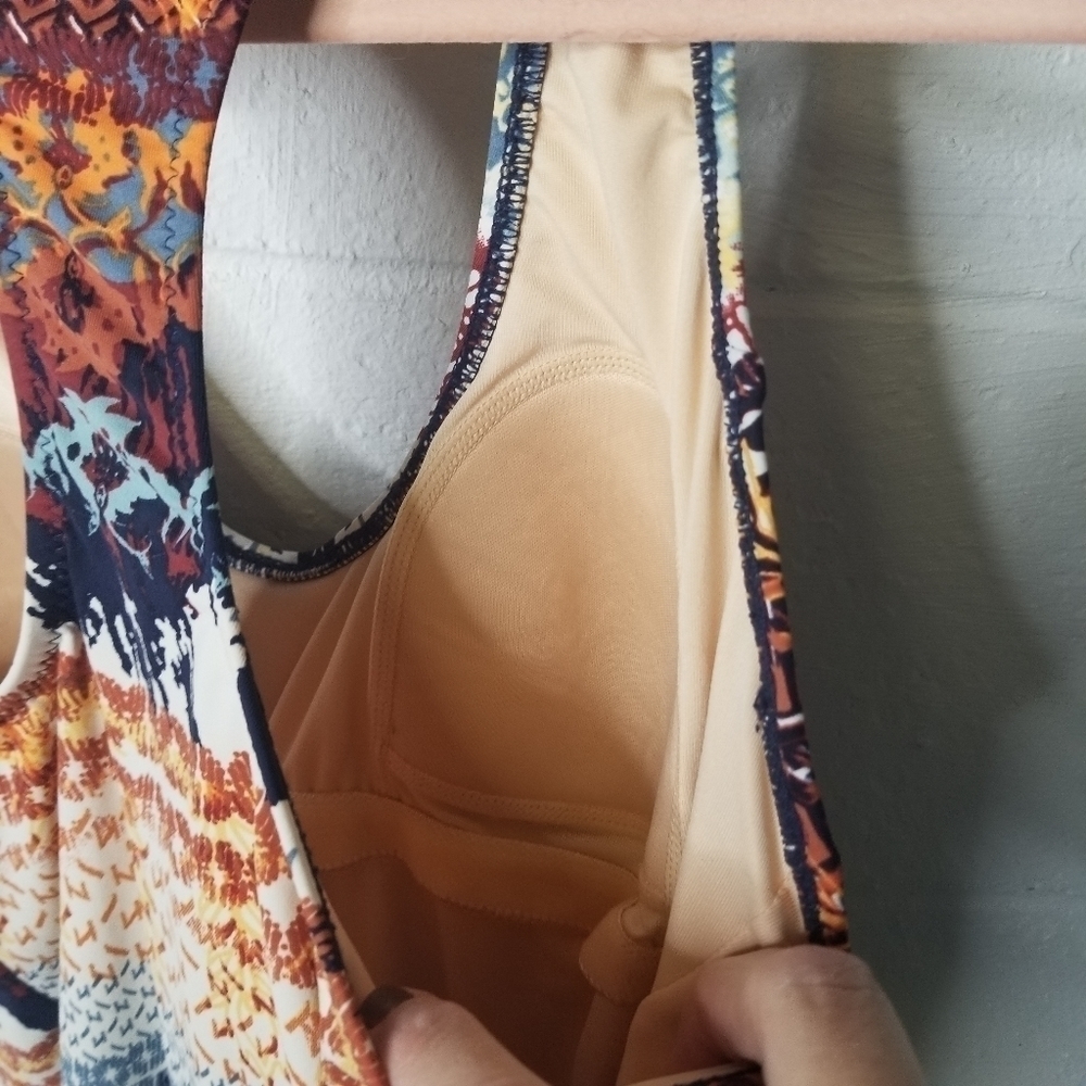 Garnet Hill Patchwork Floral One Piece Swimsuit - image 3